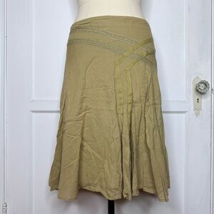 DKNY sage green midi skirt